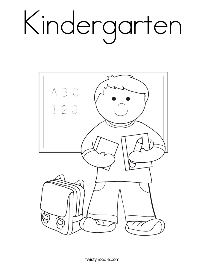 Kindergarten Coloring Page