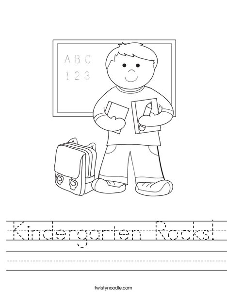 Boy Student in School Worksheet