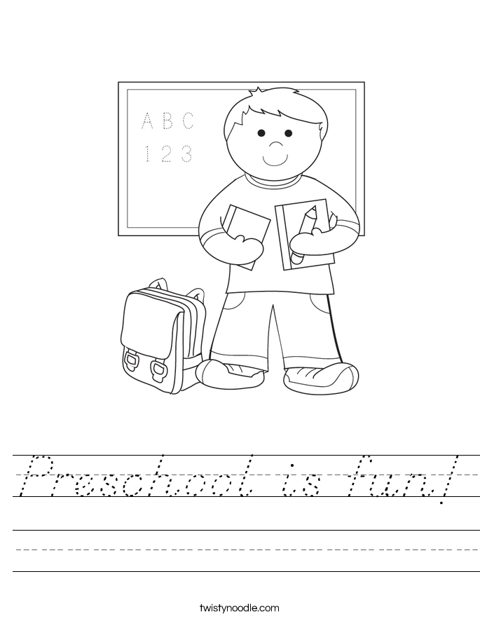 Preschool is fun! Worksheet