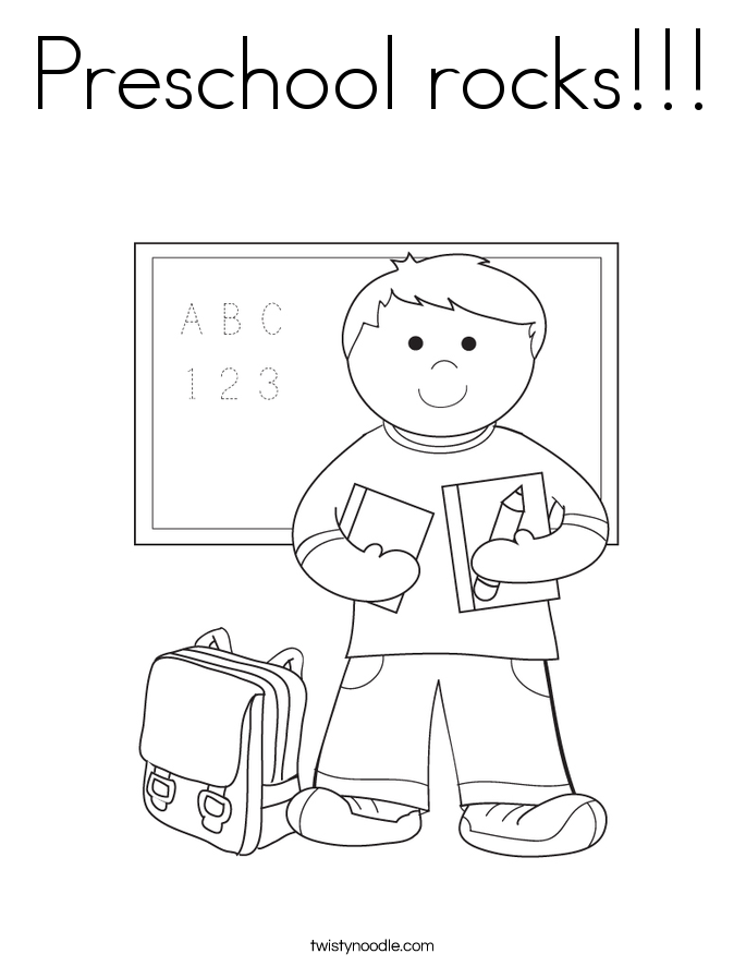 Preschool rocks!!! Coloring Page