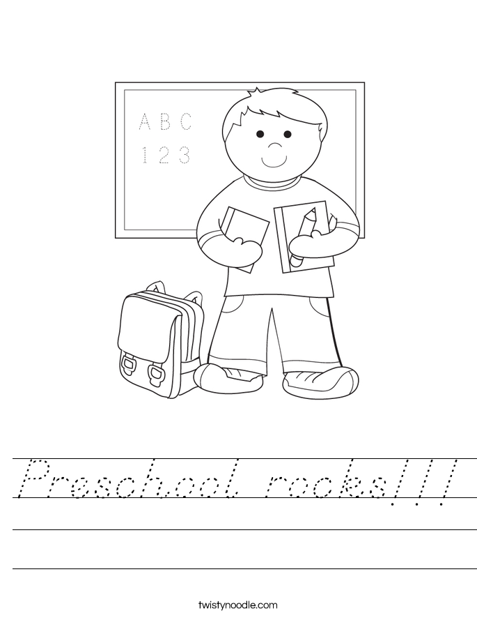 Preschool rocks!!! Worksheet