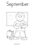  September Coloring Page