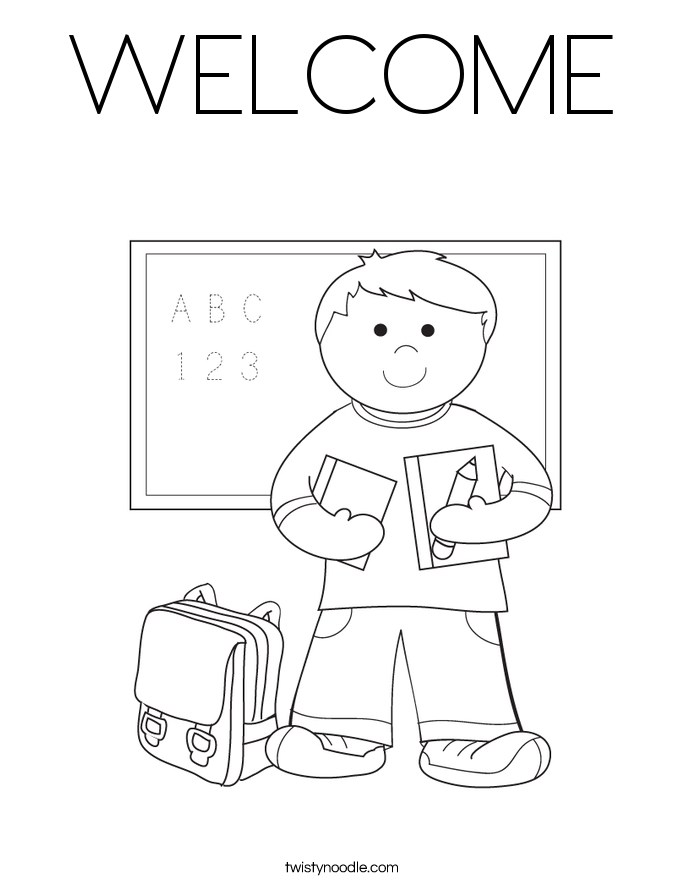 WELCOME Coloring Page