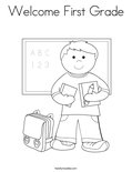 Welcome First Grade Coloring Page