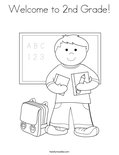 Welcome to 2nd Grade! Coloring Page