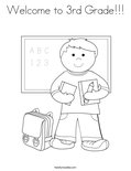 Welcome to 3rd Grade!!! Coloring Page