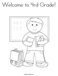 Welcome to 4rd Grade!Coloring Page