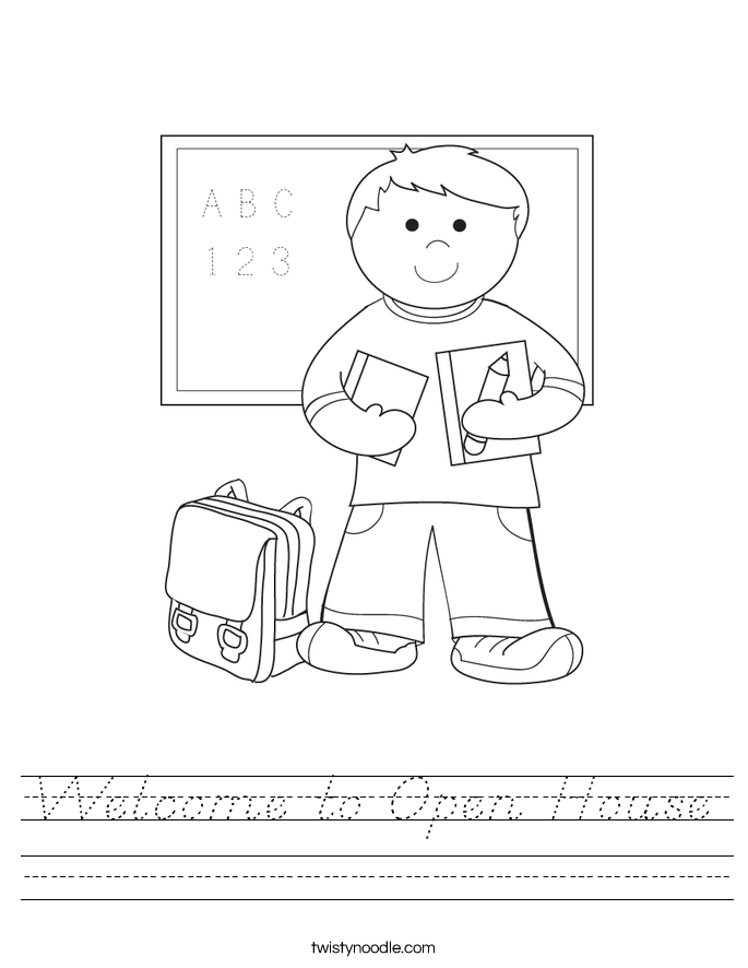 Welcome to Open House Worksheet
