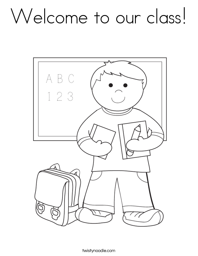 Welcome to our class! Coloring Page