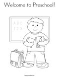 Welcome to Preschool! Coloring Page