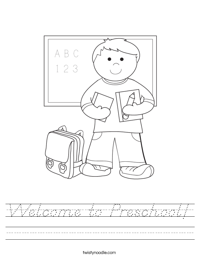 Welcome to Preschool! Worksheet