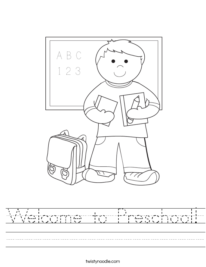 Welcome to Preschool! Worksheet