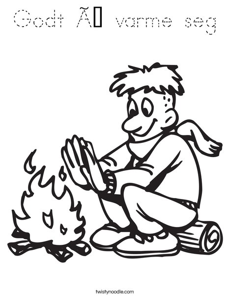 Warm Fire! Coloring Page