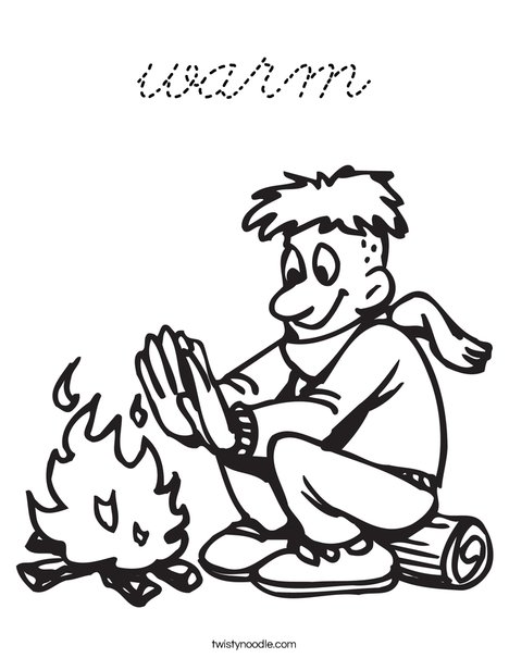 Warm Fire! Coloring Page