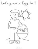 Let's go on an Egg Hunt Coloring Page
