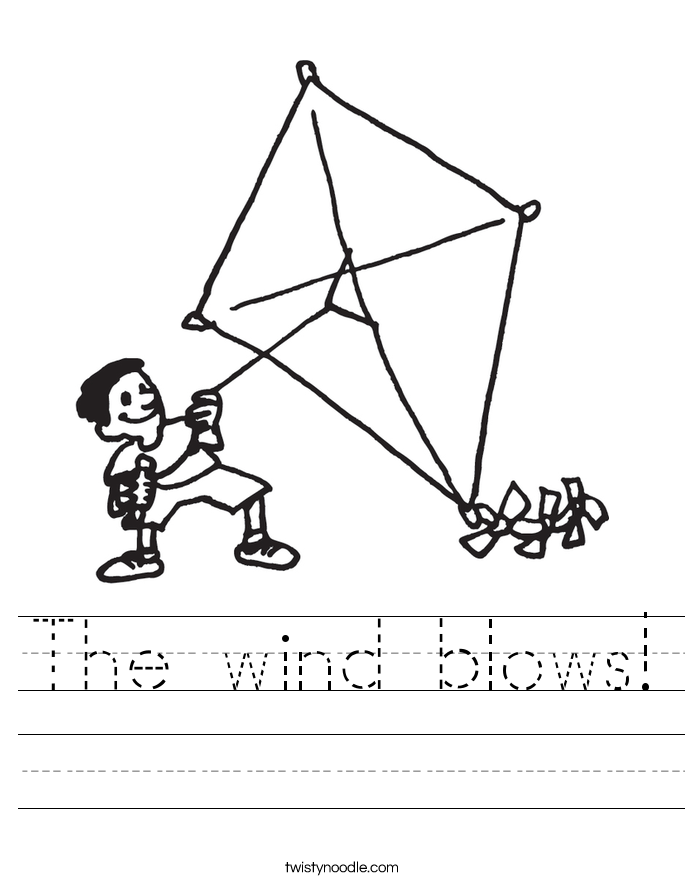 The Wind Blows Worksheet Twisty Noodle