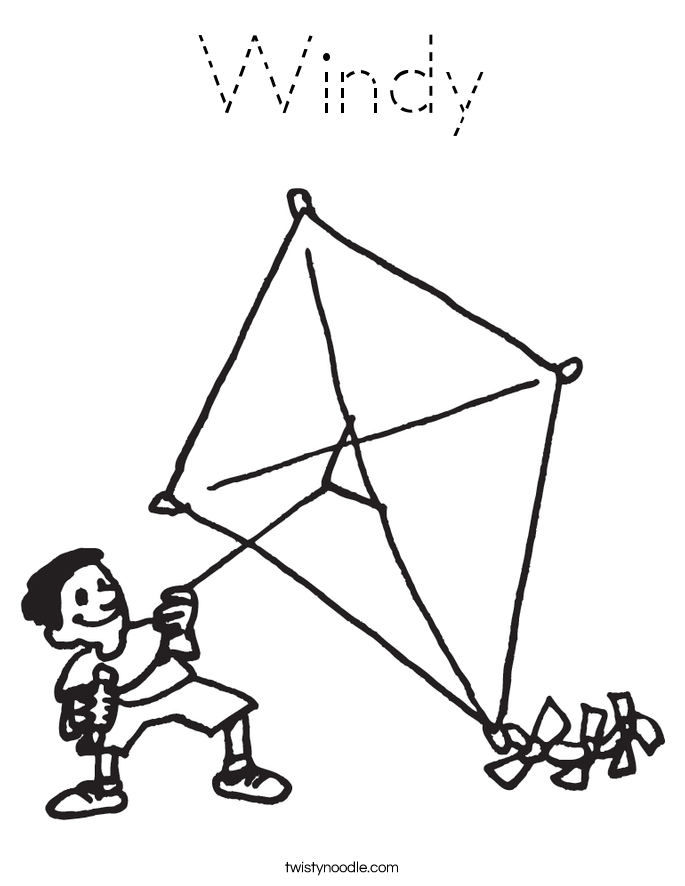 Windy Coloring Page
