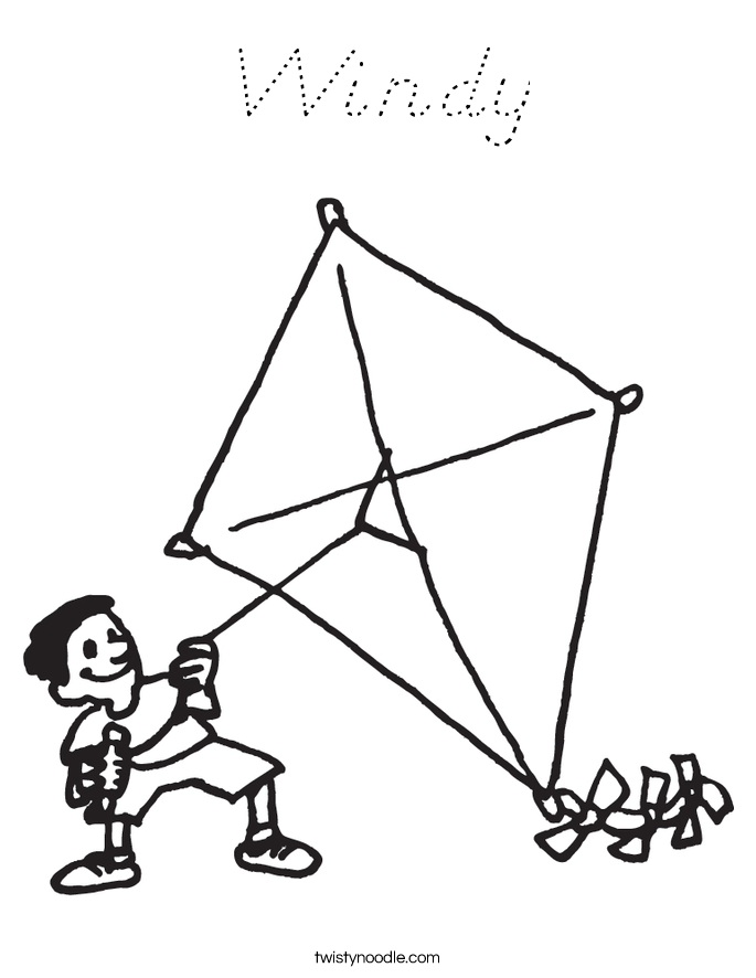 Windy Coloring Page