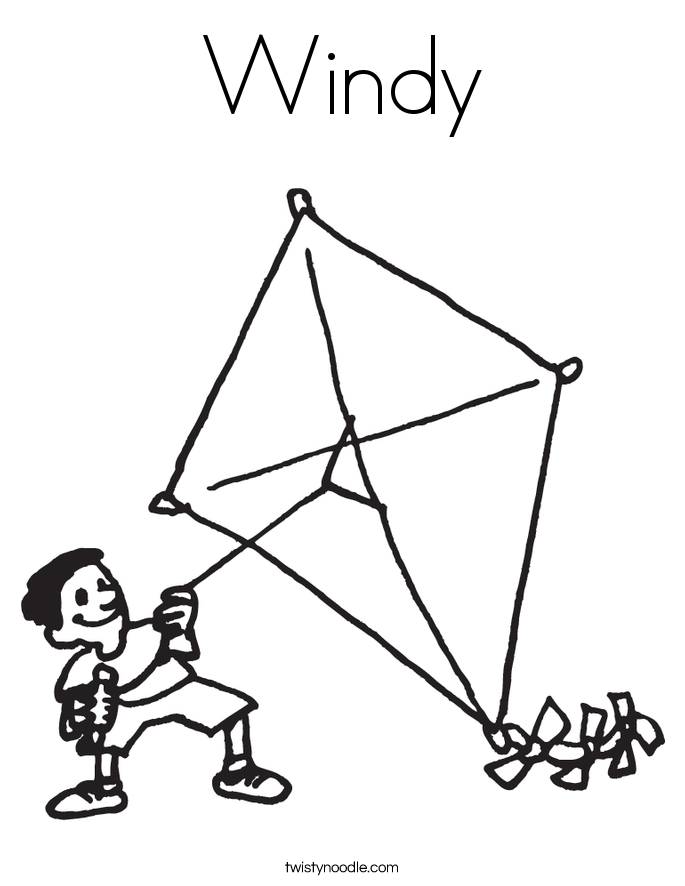 Windy Coloring Page
