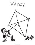 Windy Coloring Page