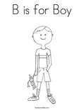B is for Boy Coloring Page