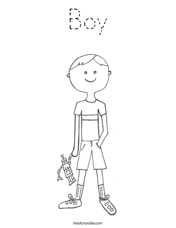 Boy Coloring Page