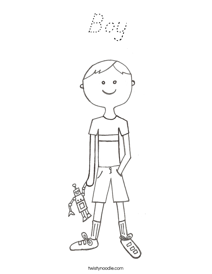 Boy Coloring Page