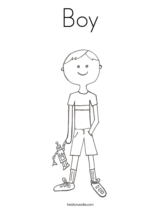 Boy Coloring Page