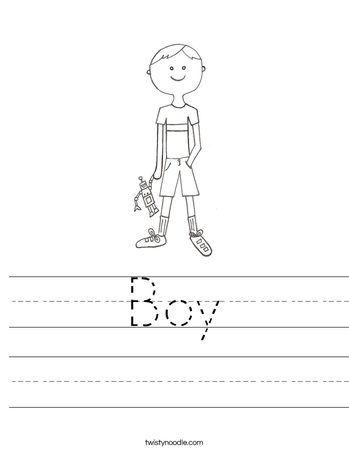 Boy Worksheet