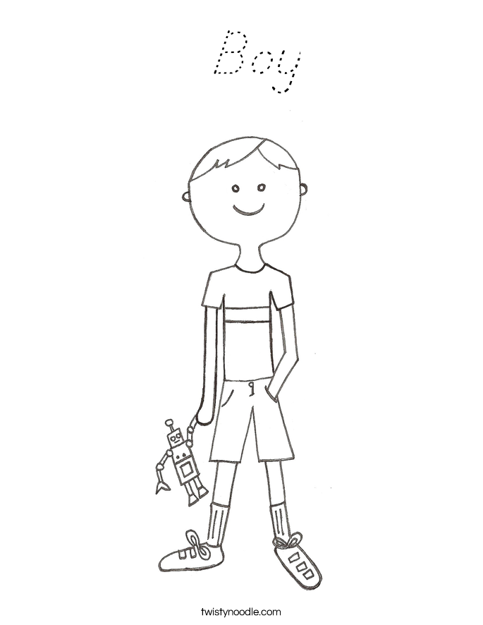  Boy Coloring Page