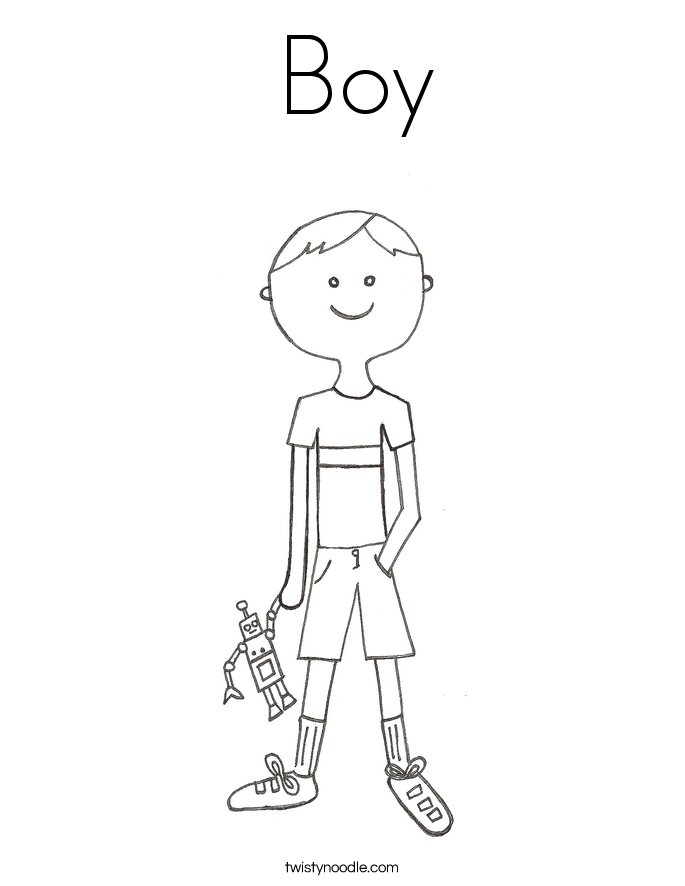  Boy Coloring Page