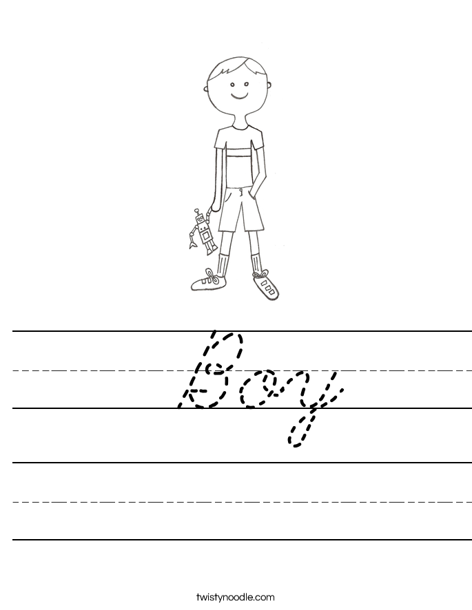  Boy Worksheet