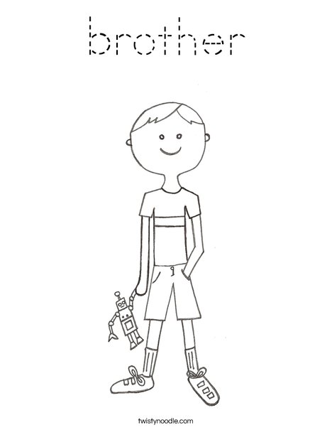 B is for Boy Coloring Page