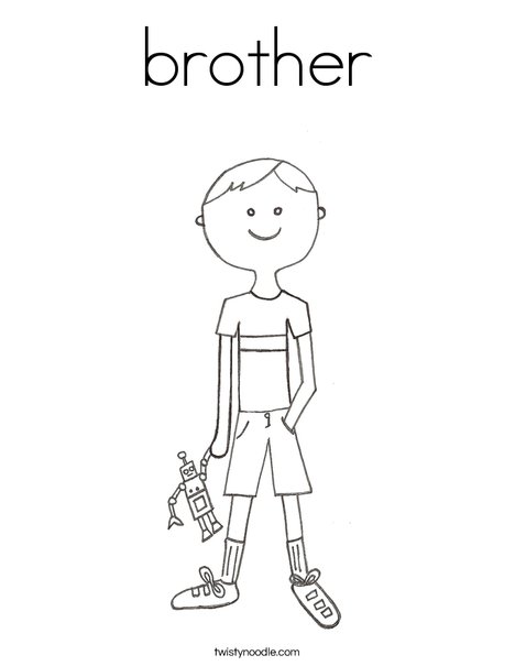 B is for Boy Coloring Page