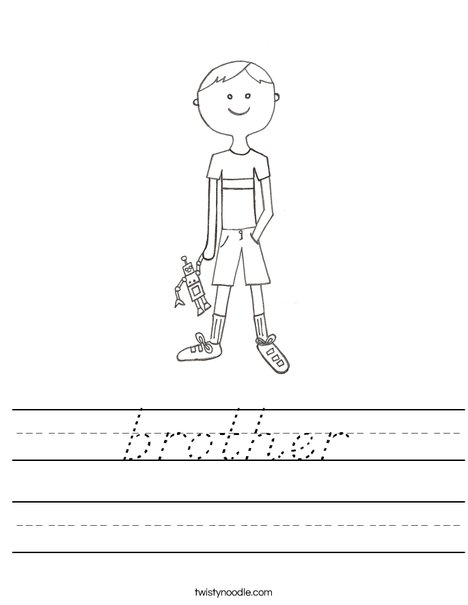 B is for Boy Worksheet