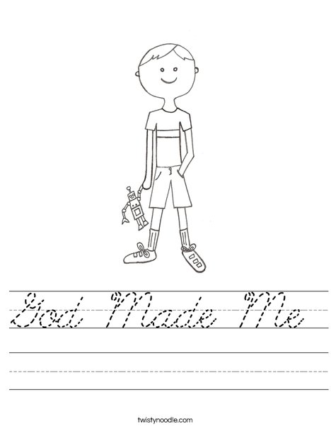 B is for Boy Worksheet