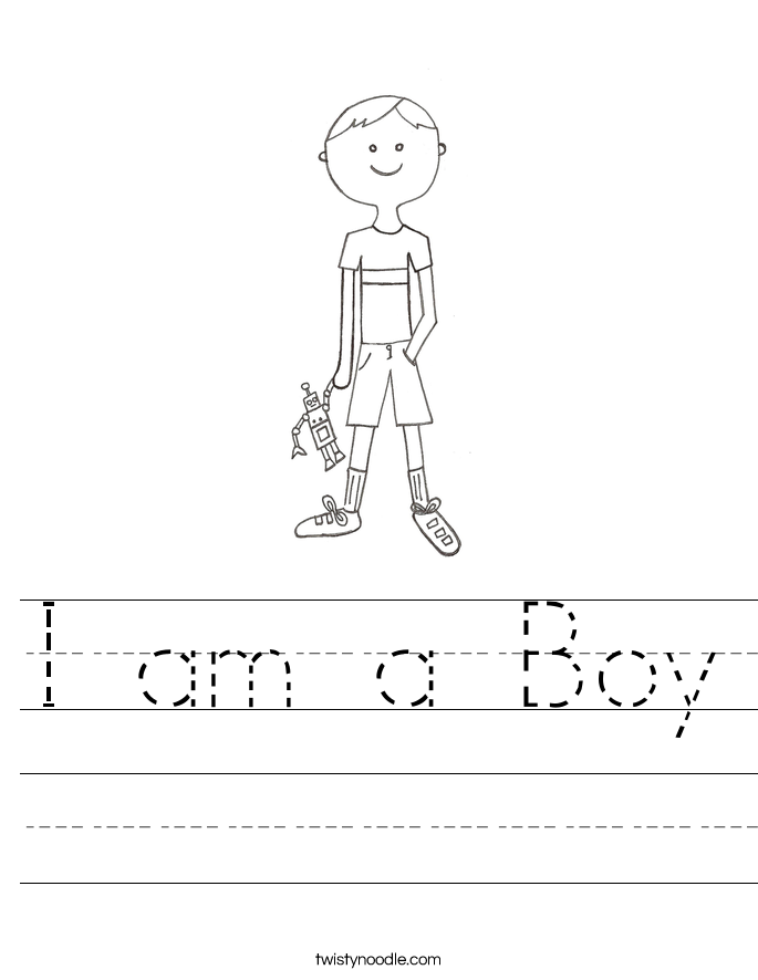 I am a Boy Worksheet