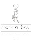 I am a Boy Worksheet