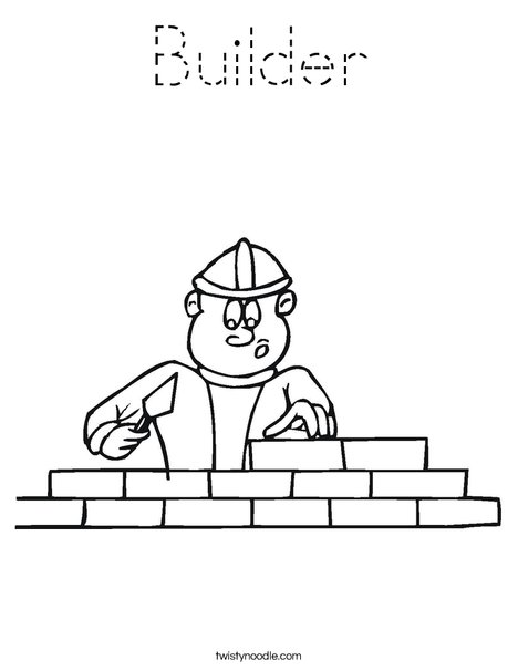 Bricklayer Coloring Page