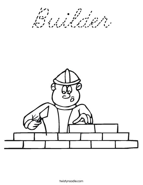 Bricklayer Coloring Page