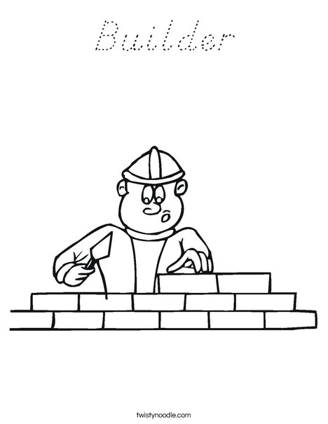 Bricklayer Coloring Page