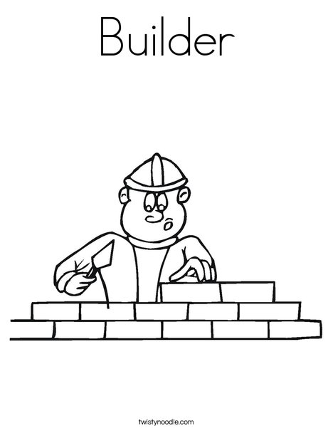 Bricklayer Coloring Page