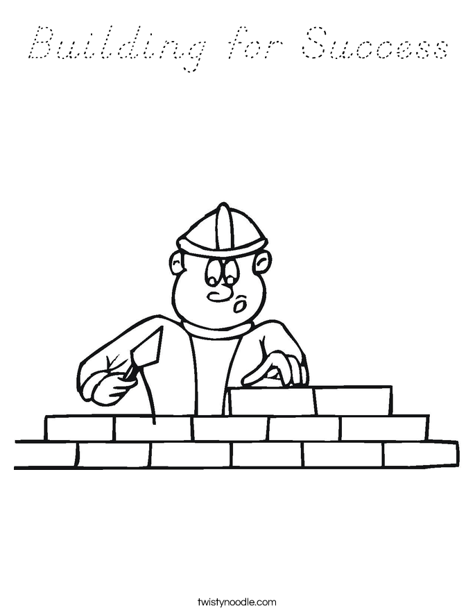 Building for Success Coloring Page