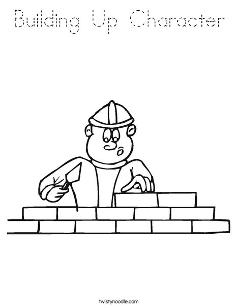 Bricklayer Coloring Page