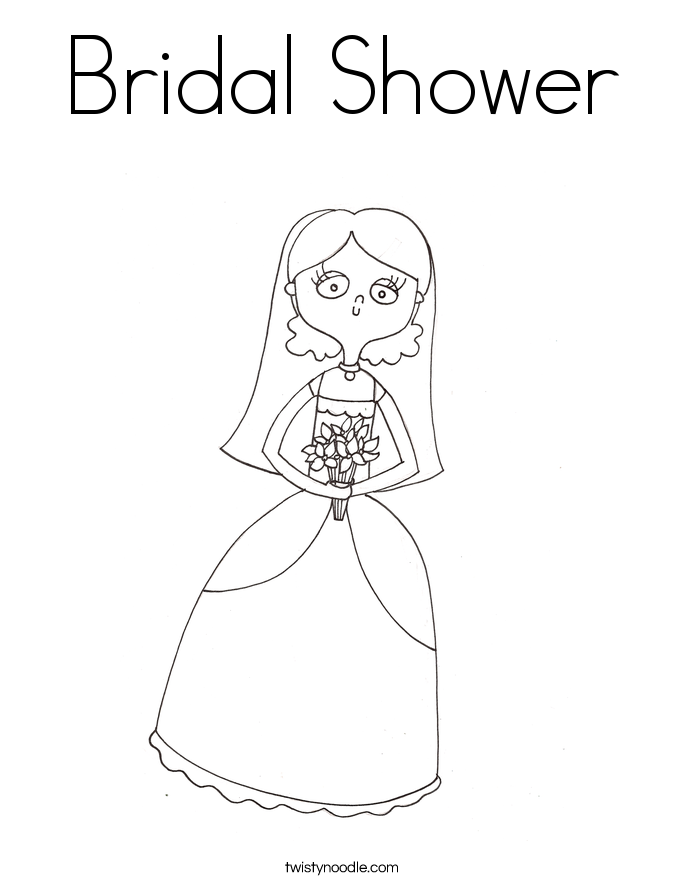 Bridal Shower Coloring Page