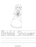 Bridal Shower Worksheet