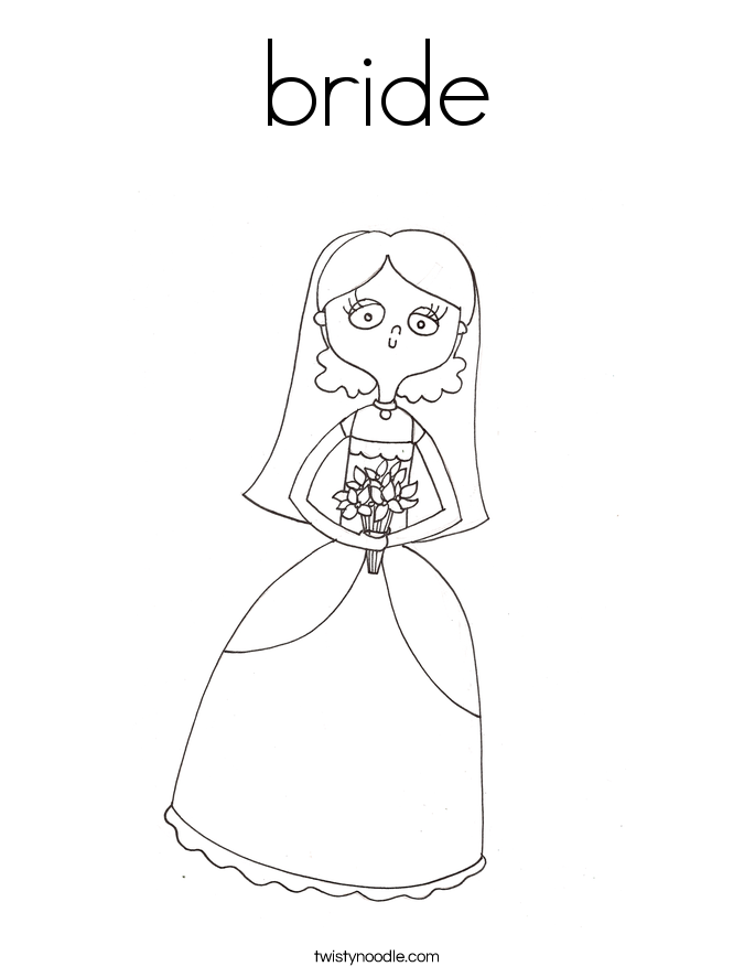 bride Coloring Page
