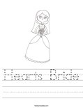 Hearts Bride Worksheet