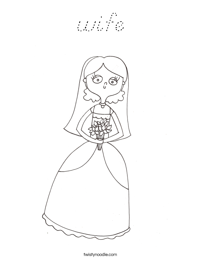 wife Coloring Page