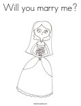Will you marry me?Coloring Page